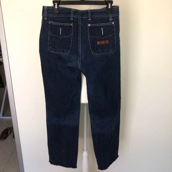 Jean St. Germain Paris Jeans Womens Size 40 Vintage Blue Denim Zipper Button - Picture 9 of 11